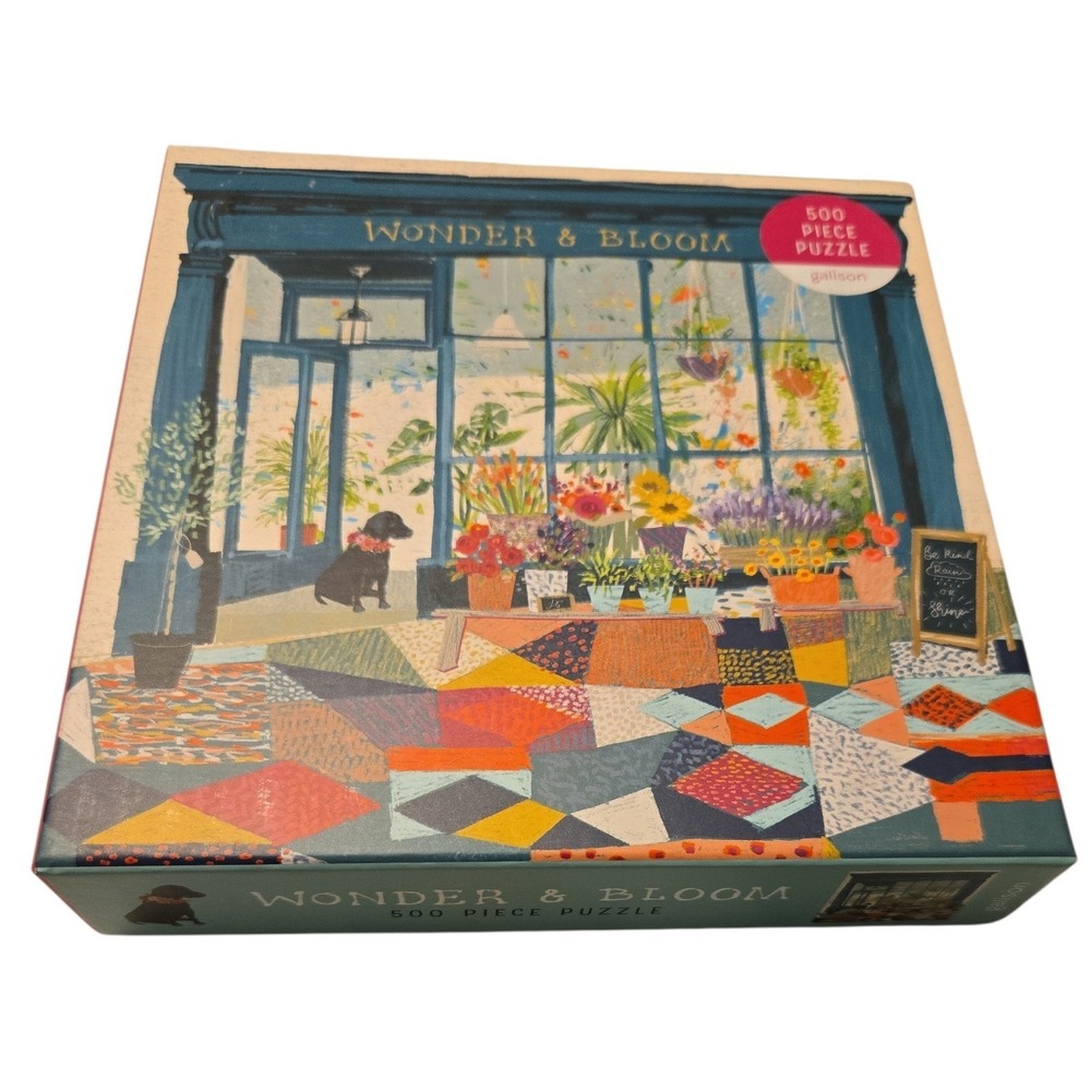 Wonder & Bloom 500-Piece Floral Shop Puzzle - Blue